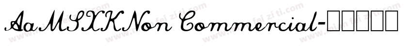 AaMSXKNon Commercial字体转换